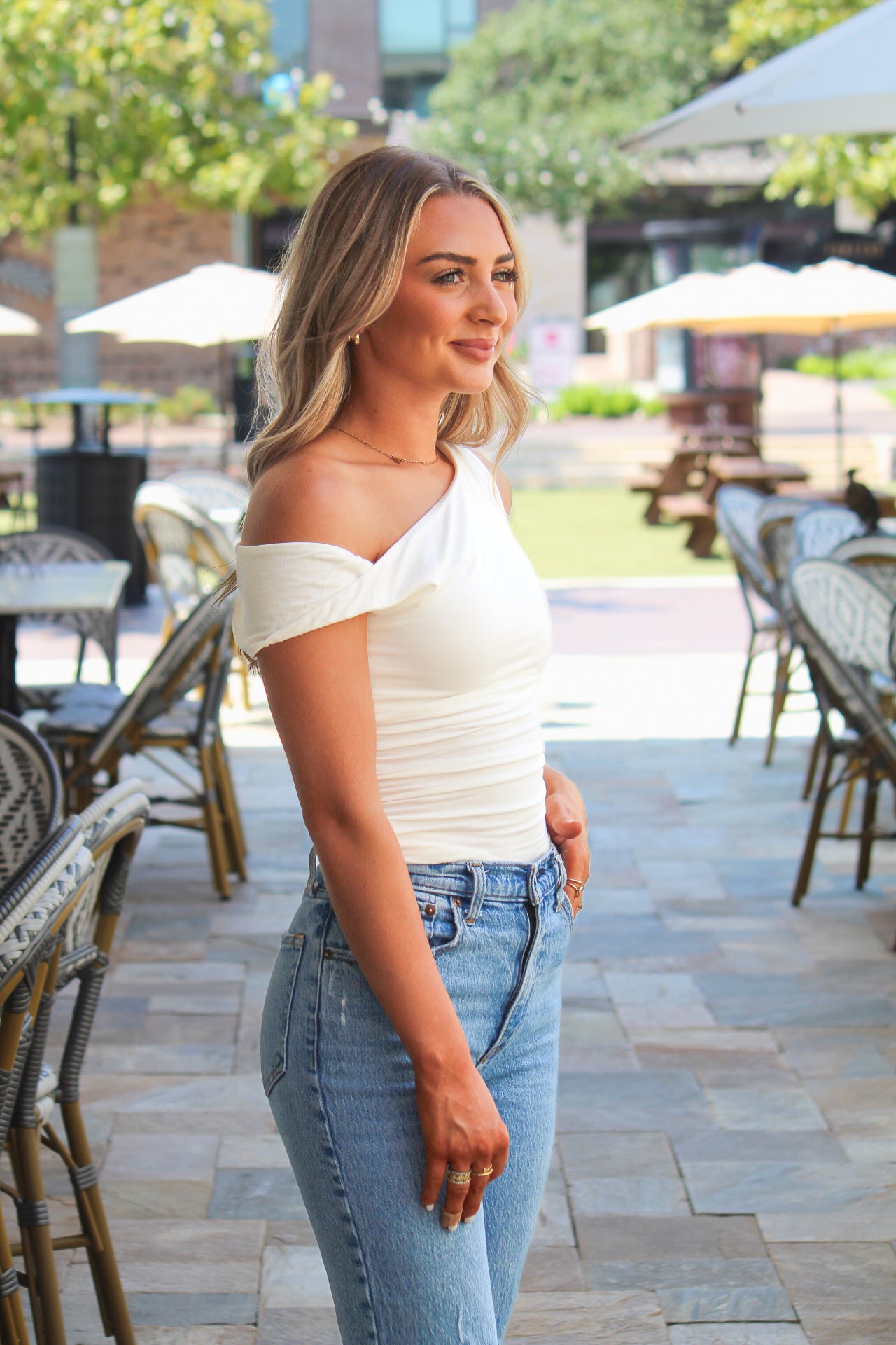 White Twist Top