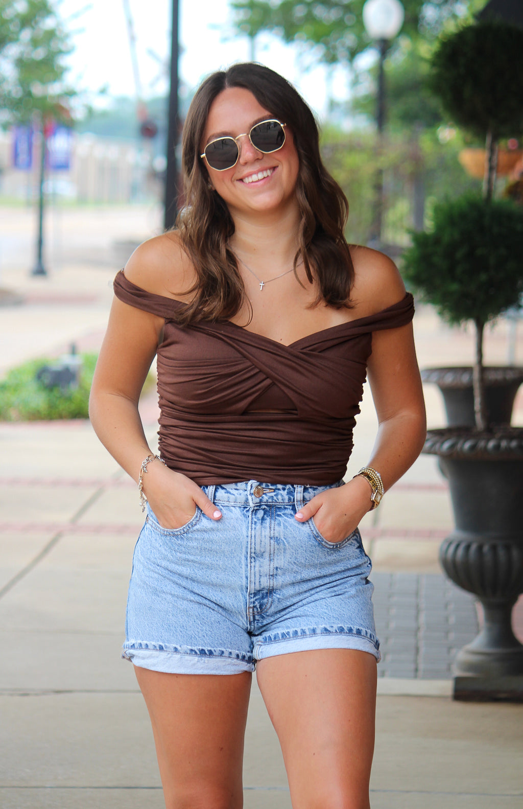 Wiser Than Boys Top in Mocha